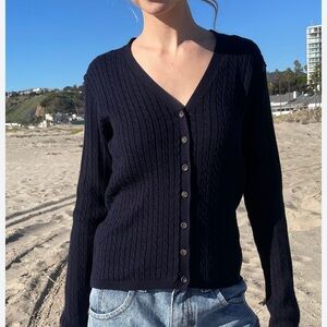 Brandy Melville Navy Cardigan Sweater